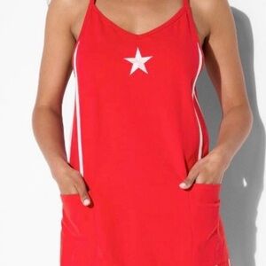 Vinyl Threads NWT Red Sporty Star Mini Dress - Small
